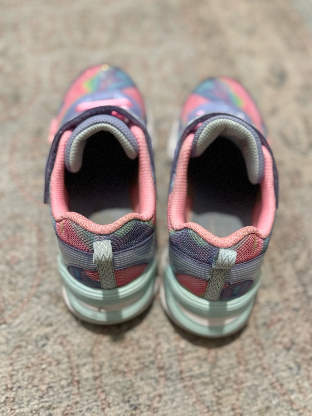 Skechers Kids Light-Up Sneakers in Pink, Purple and Mint - Picture 4 of 4